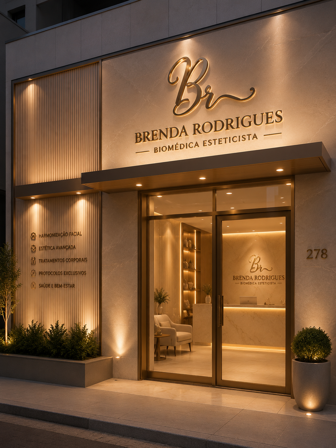 Fachada da clínica Brenda Rodrigues